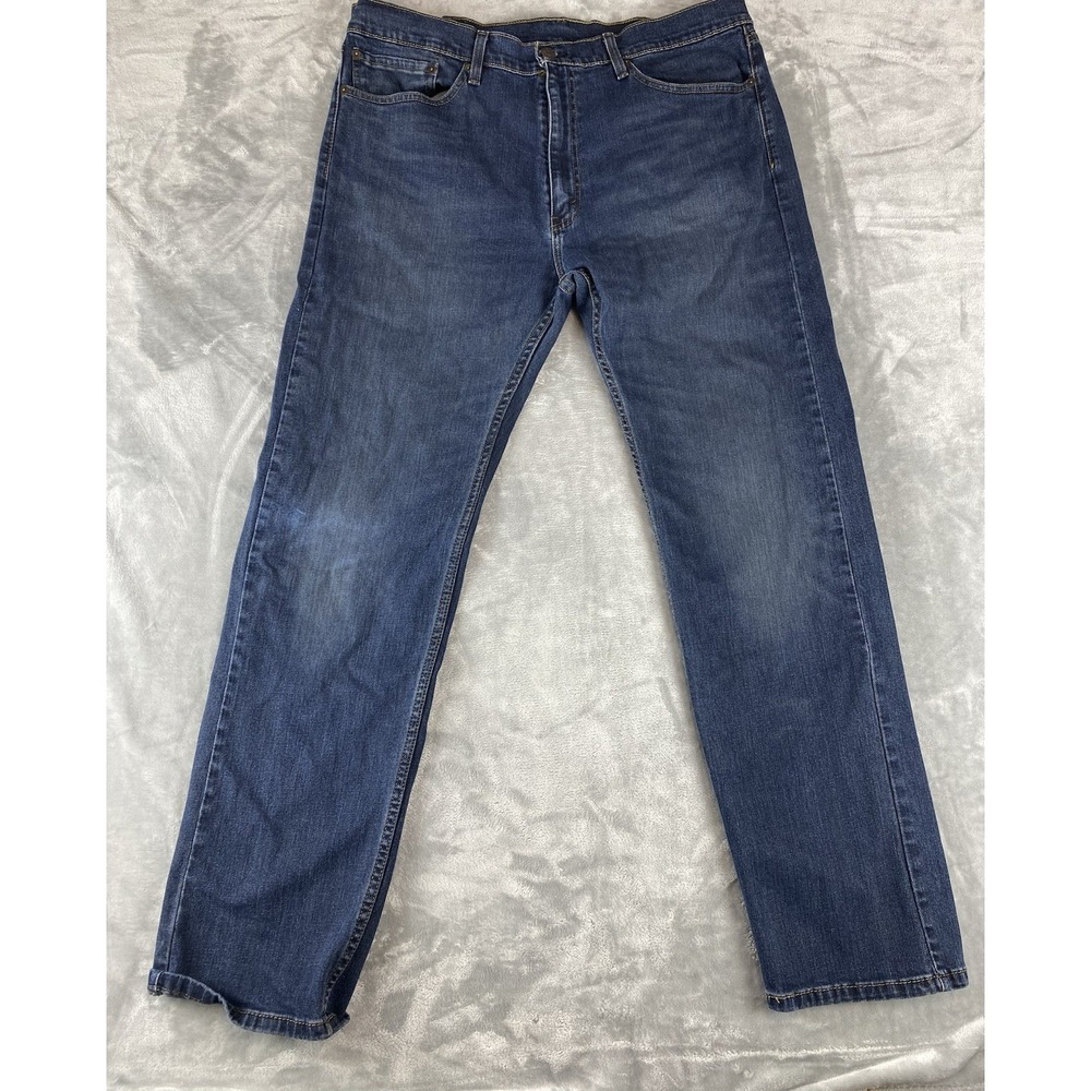 Levi's 505 Jeans Men's 38 x32 Blue Dark Wash Regular Fit‎ Denim